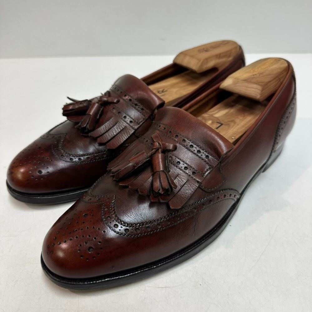 NEW HEELS Crockett & Jones x Brooks Tassel Loafer Wingtip Made in England 9 C